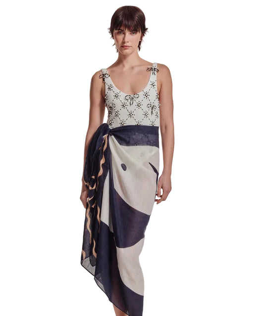 Catch of the Day Sarong- Black