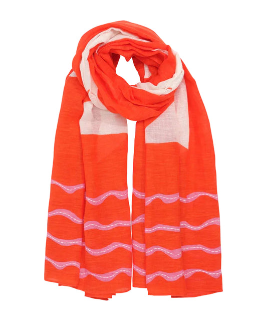 Catch of the Day Sarong- Fiesta Orange