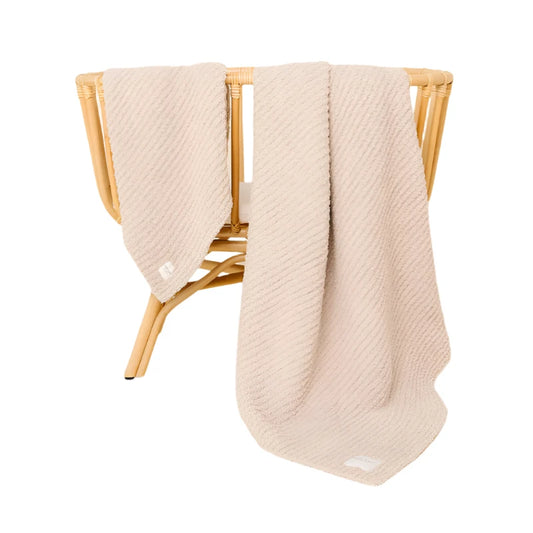 Ribbed Baby Blanket – Cream