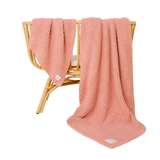 Ribbed Baby Blanket – Rose