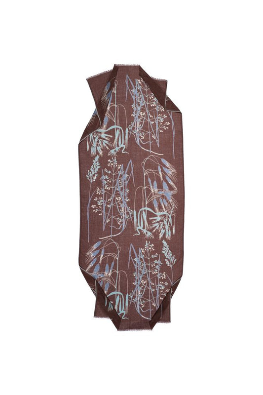Scarf-Chocolate and Blue