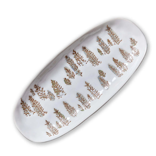 Christmas Tree Stoneware Platter