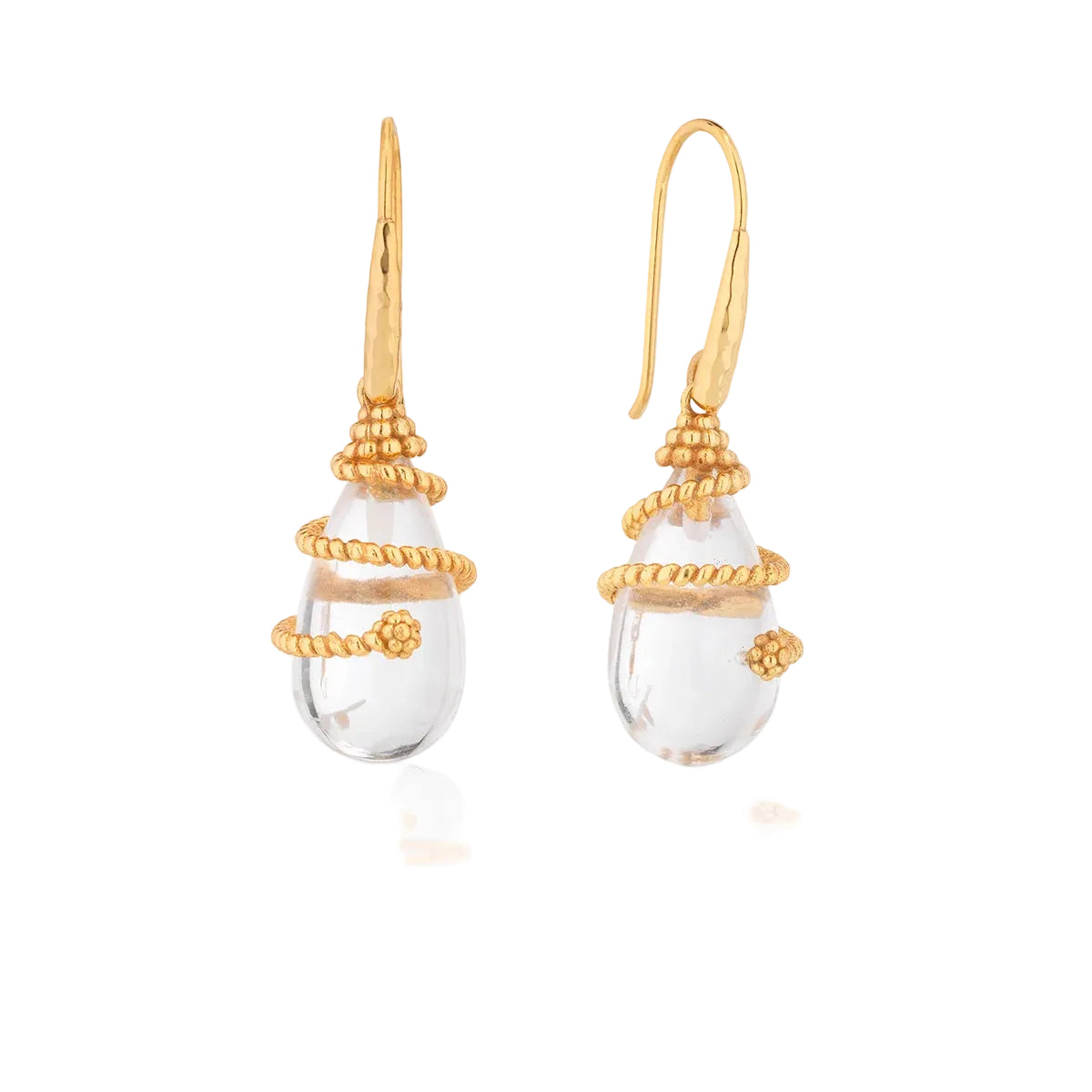 Clear Quartz Drop Earrings