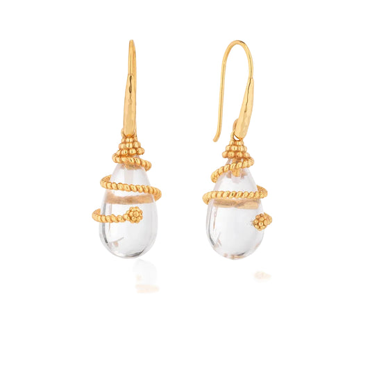 Clear Quartz Drop Earrings