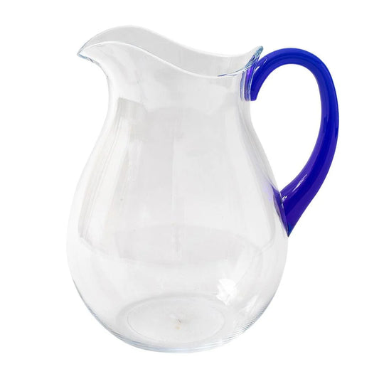 Acrylic Pitcher – Clear with Cobalt Handle