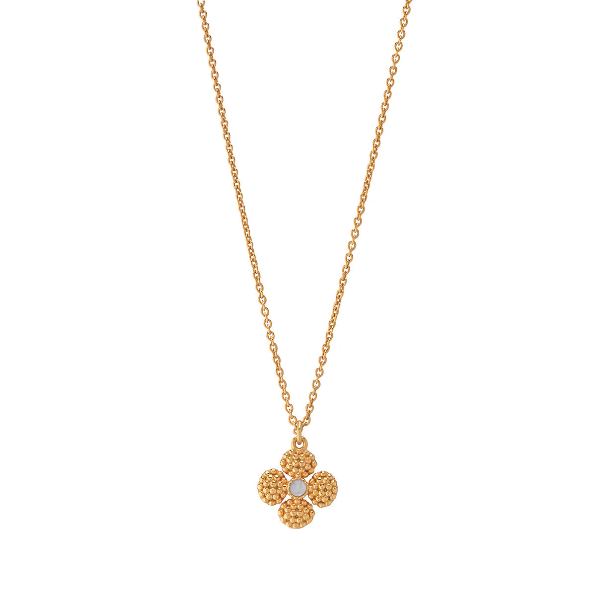 Double Sided Clover Necklace- Mother of Pearl