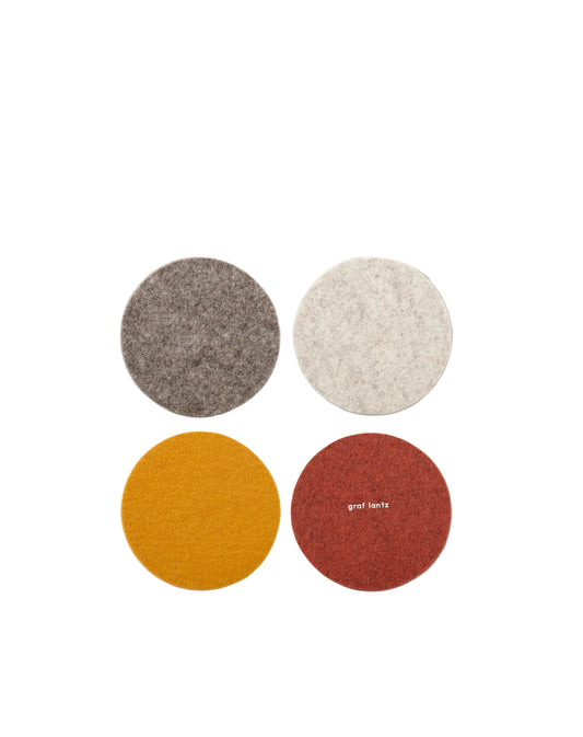 Round Felt Coasters- Desert Sun