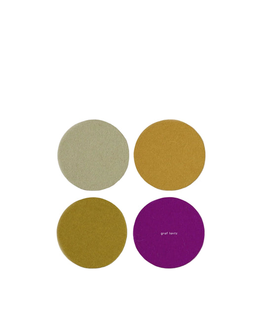 Round Felt Coasters – Golden Hour