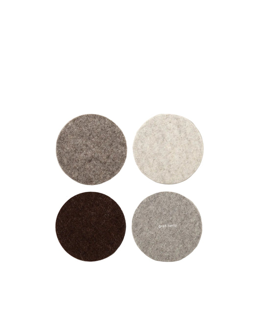 Round Felt Coasters - Earth