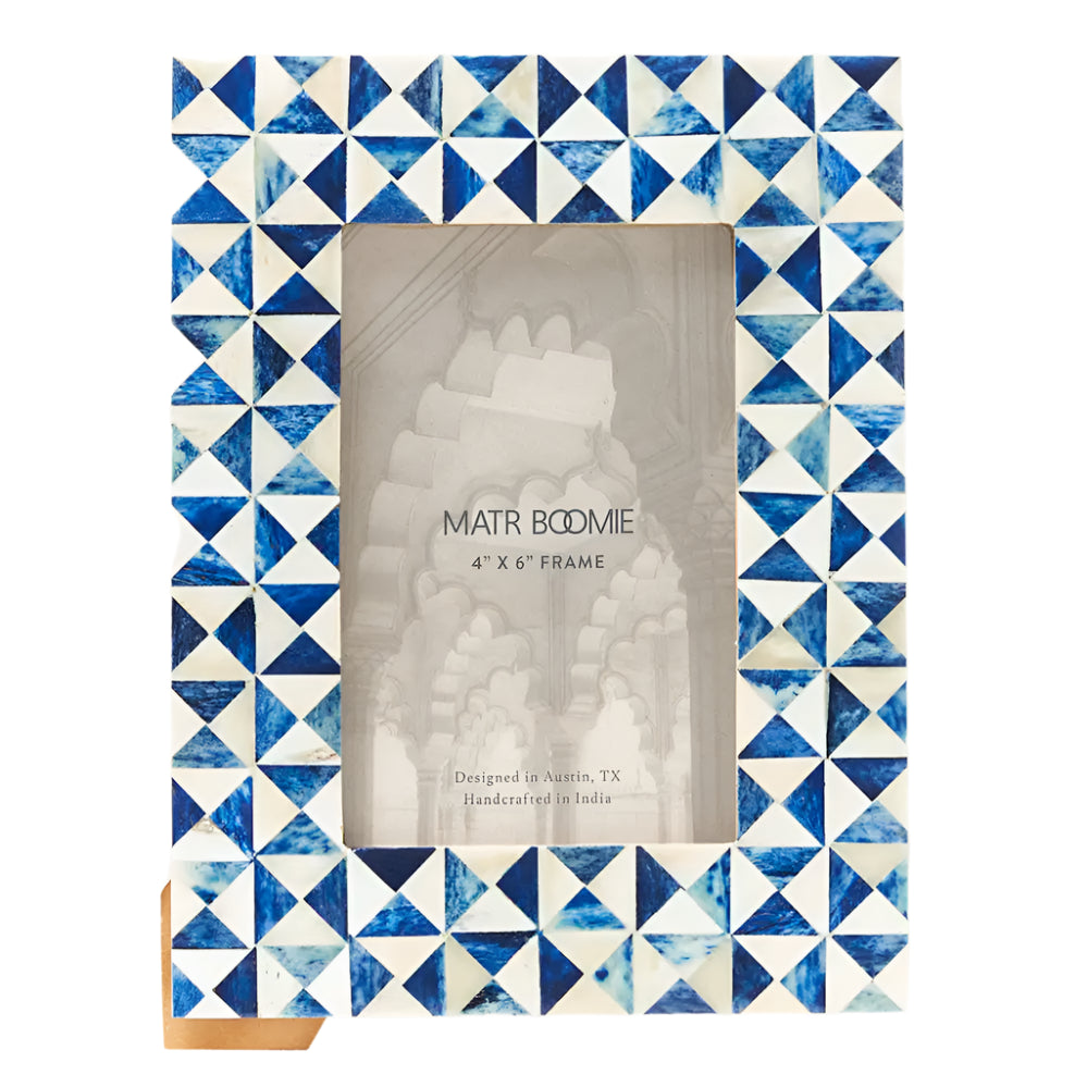 Cobalt and Bone Frame – 4 x 6