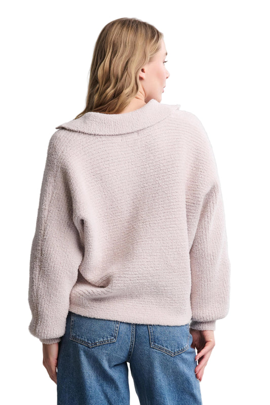 Collared Pullover- Stone