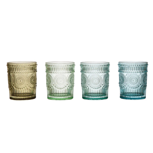 Color Blend Drinking Glasses - Set of 4