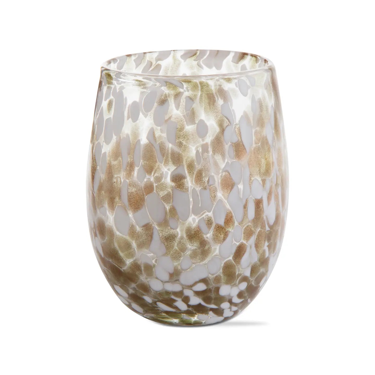 Confetti Wine Glasses-Brown and Gold