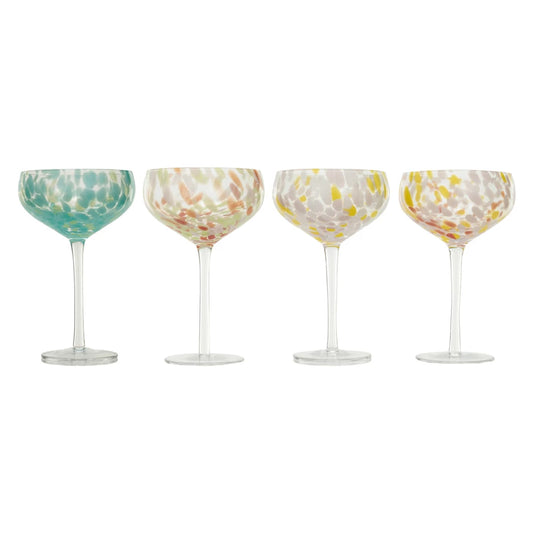 Confetti Stemmed Wine Glasses