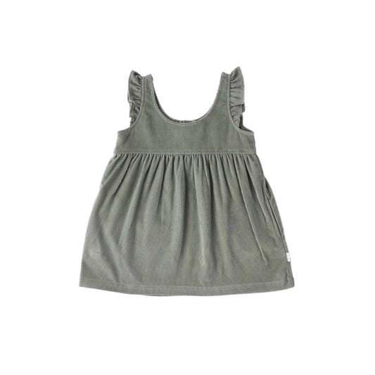 Corduroy Dress- Sage