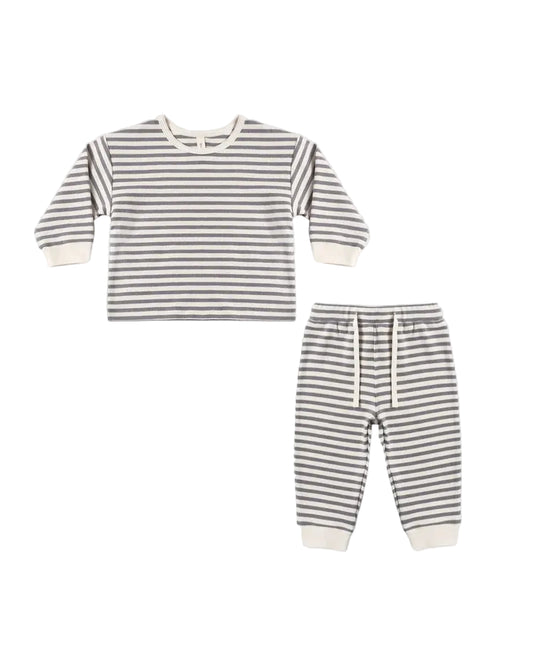 Cozy Set - Slate Stripe
