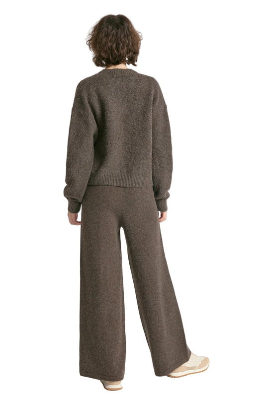 Crop Zip-Up Cardigan- Mocha