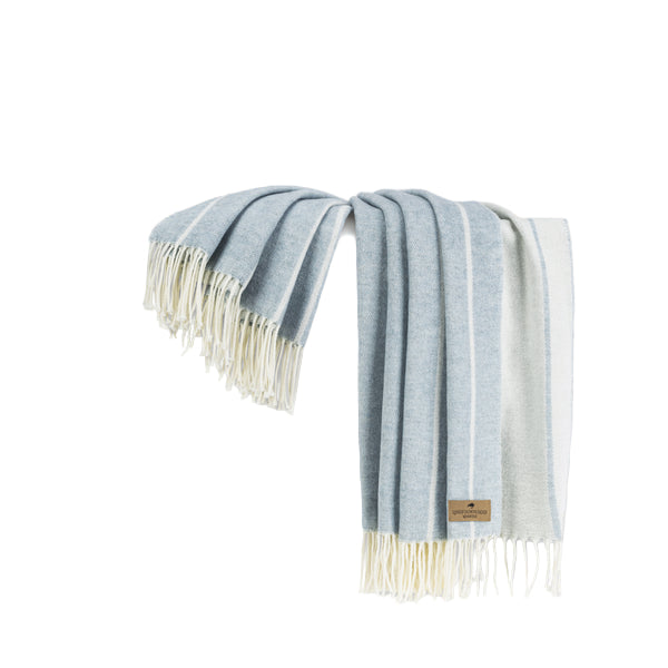 Crystal Stripe Italian Herringbone Throw