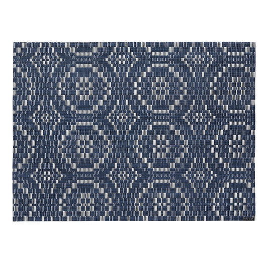 Overshot Placemat Set- Denim