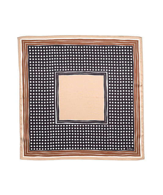 Dotty Silk Bandana - Black