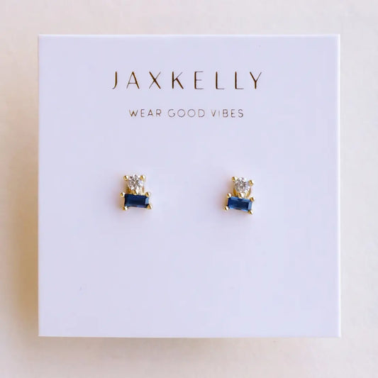 Double Stud Stack- Sapphire