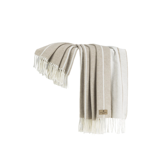 Dune Stripe Italian Herringbone Throw