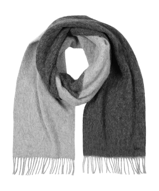 Half and Half Scarf - Heather Grey