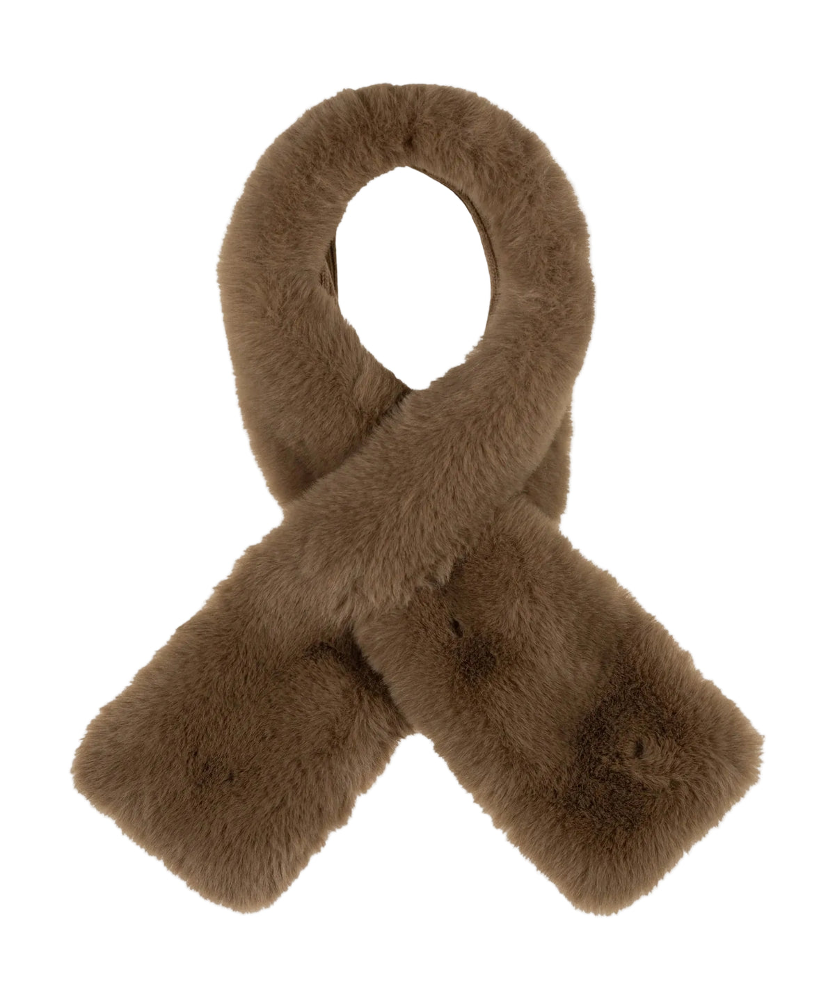 Faux Fur Pull Through - Camel Heather