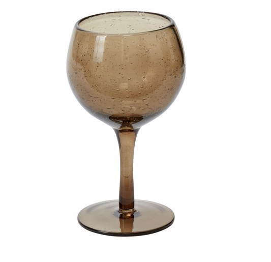 Earthy Brown Stemmed Wine Glasses – Set of 4