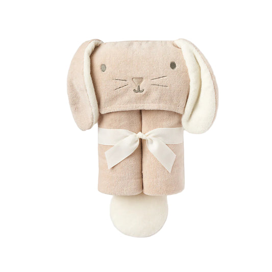 Hooded Bath Towel – Taupe Bunny