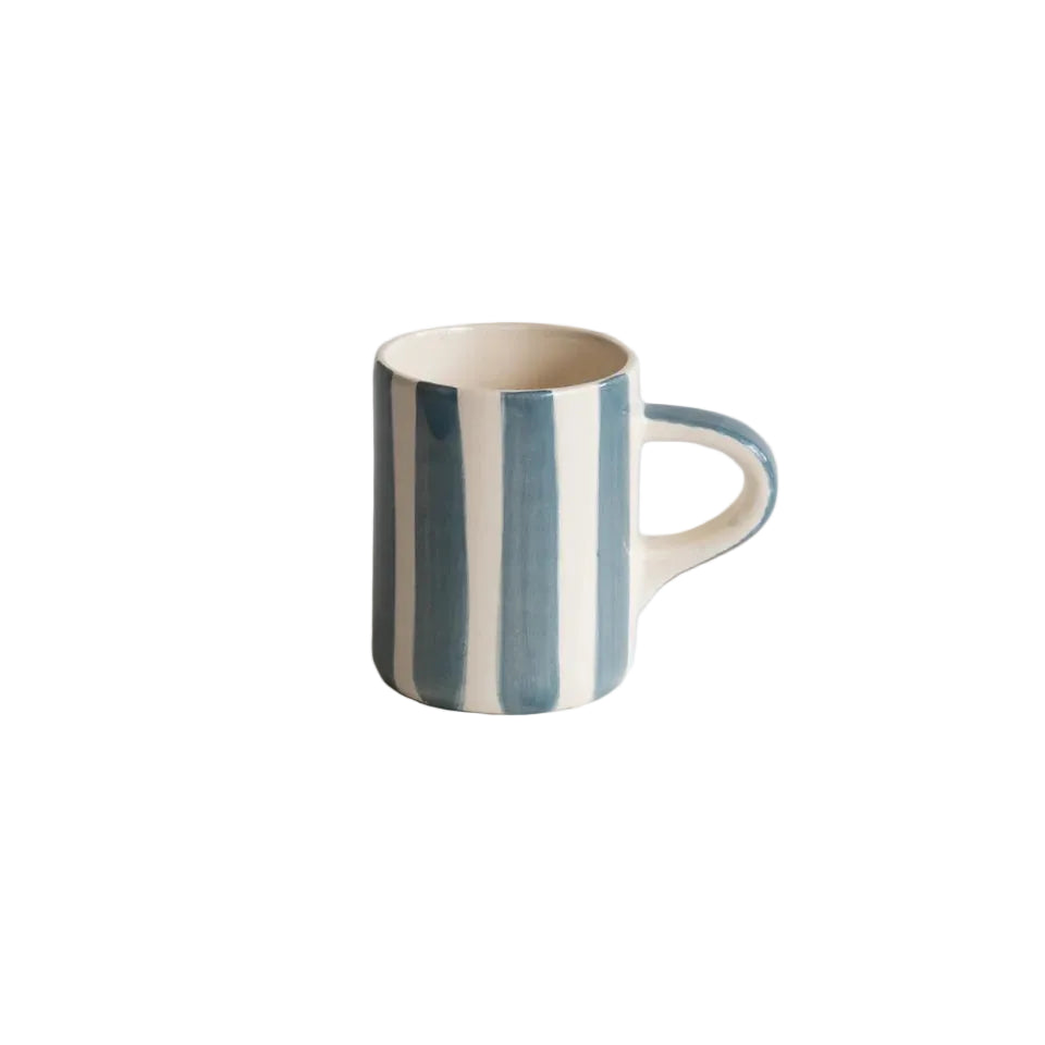 Striped Espresso Cup - Dove Grey