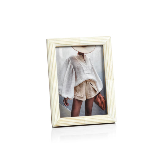 Etched White Bone Frame - 5 x 7