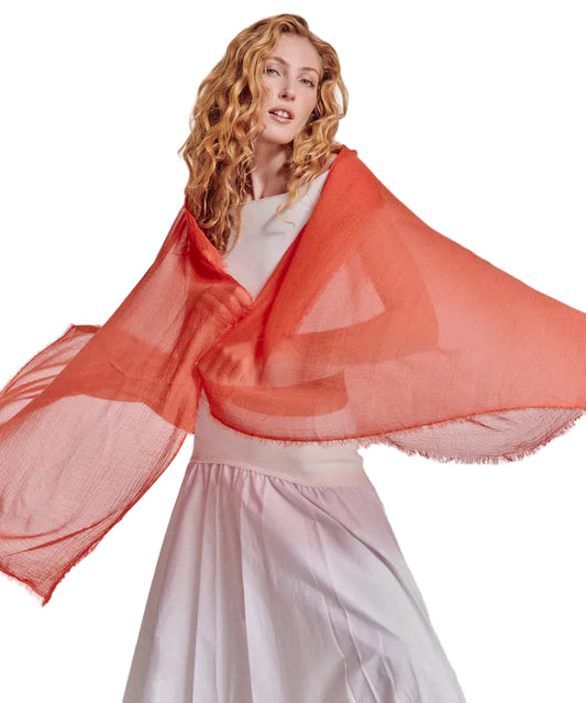 Essential Silk Wrap- Fiesta Orange