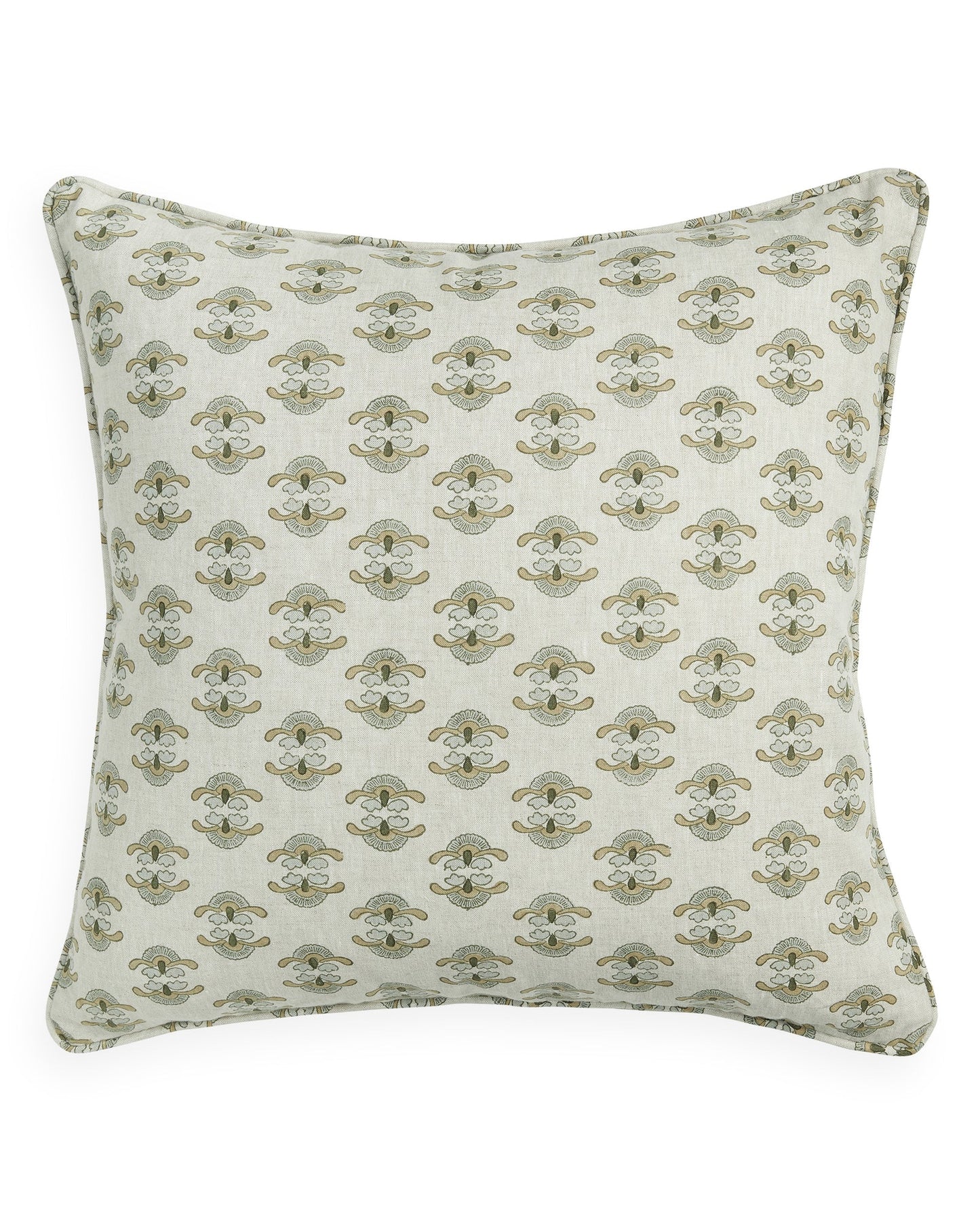 Fiore Khaki Linen Cushion with Insert