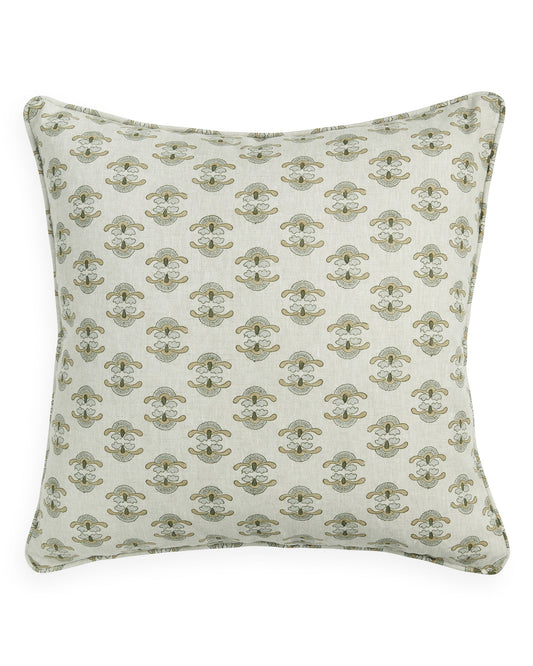 Fiore Khaki Linen Cushion with Insert