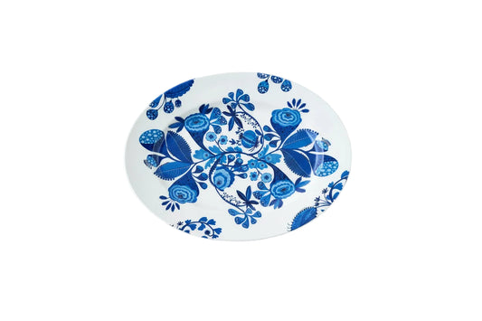 Blue and White Floral Platter