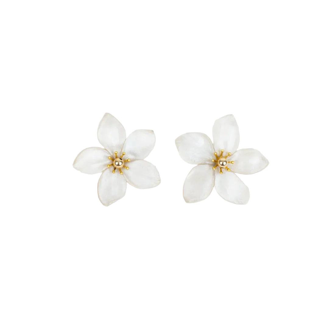 Charleston Flower Earring - Pearl