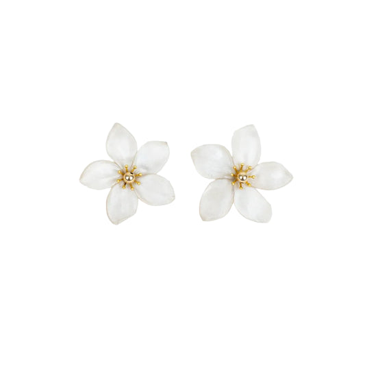 Charleston Flower Earring- Pearl