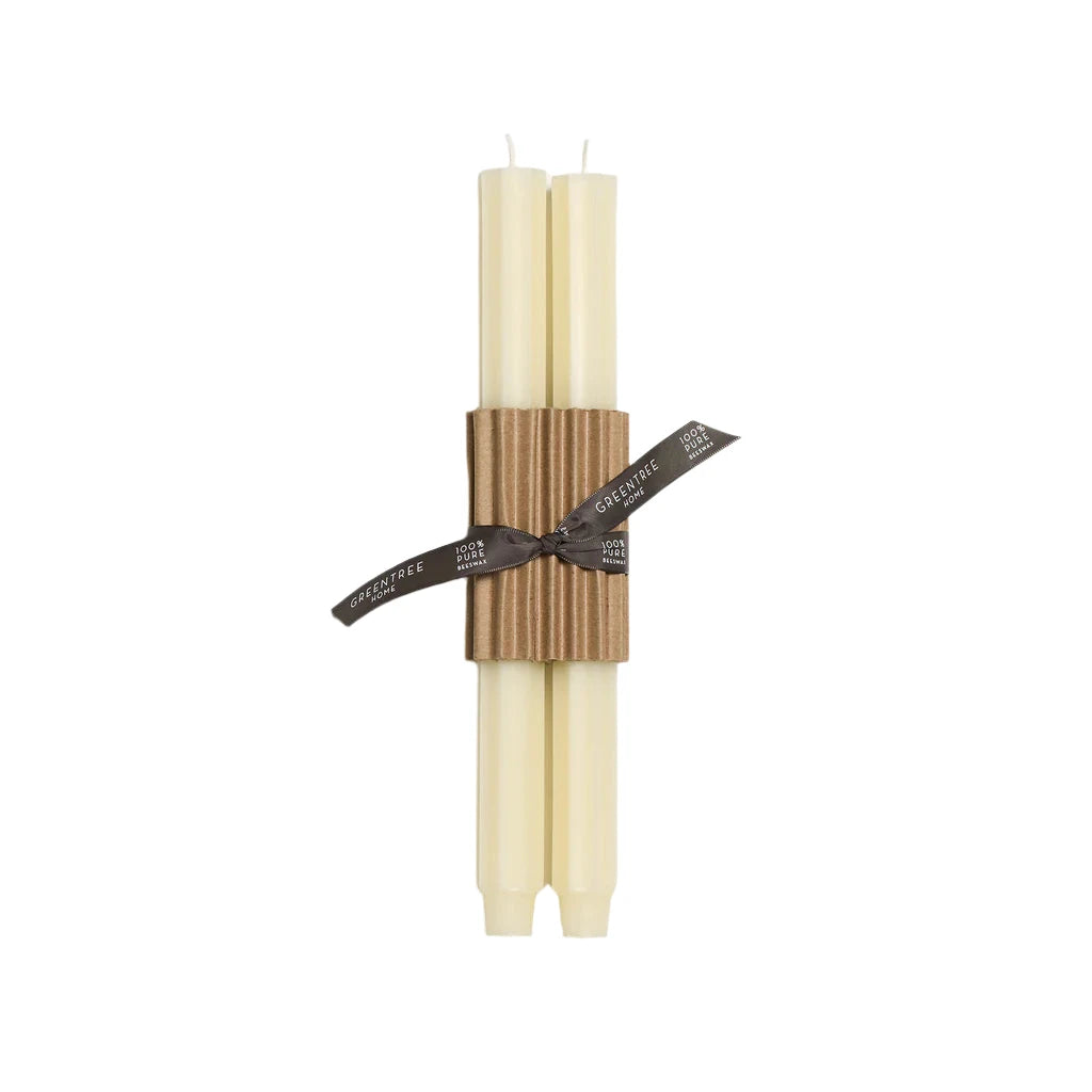 Fluted Church Tapers – Cream