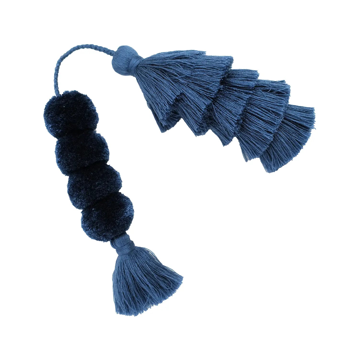 Pom Pom Tassel- Fog Blue