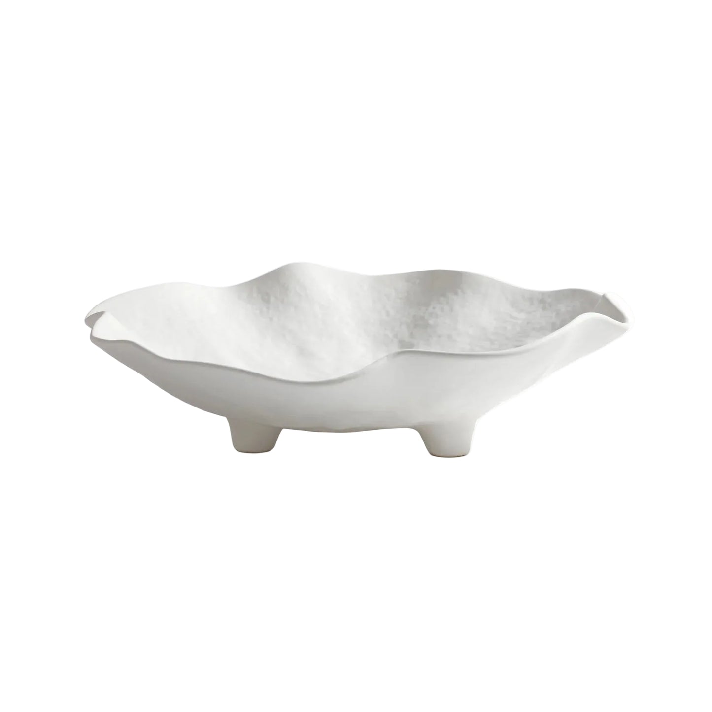 Footed Ceramic Wavy Bowl