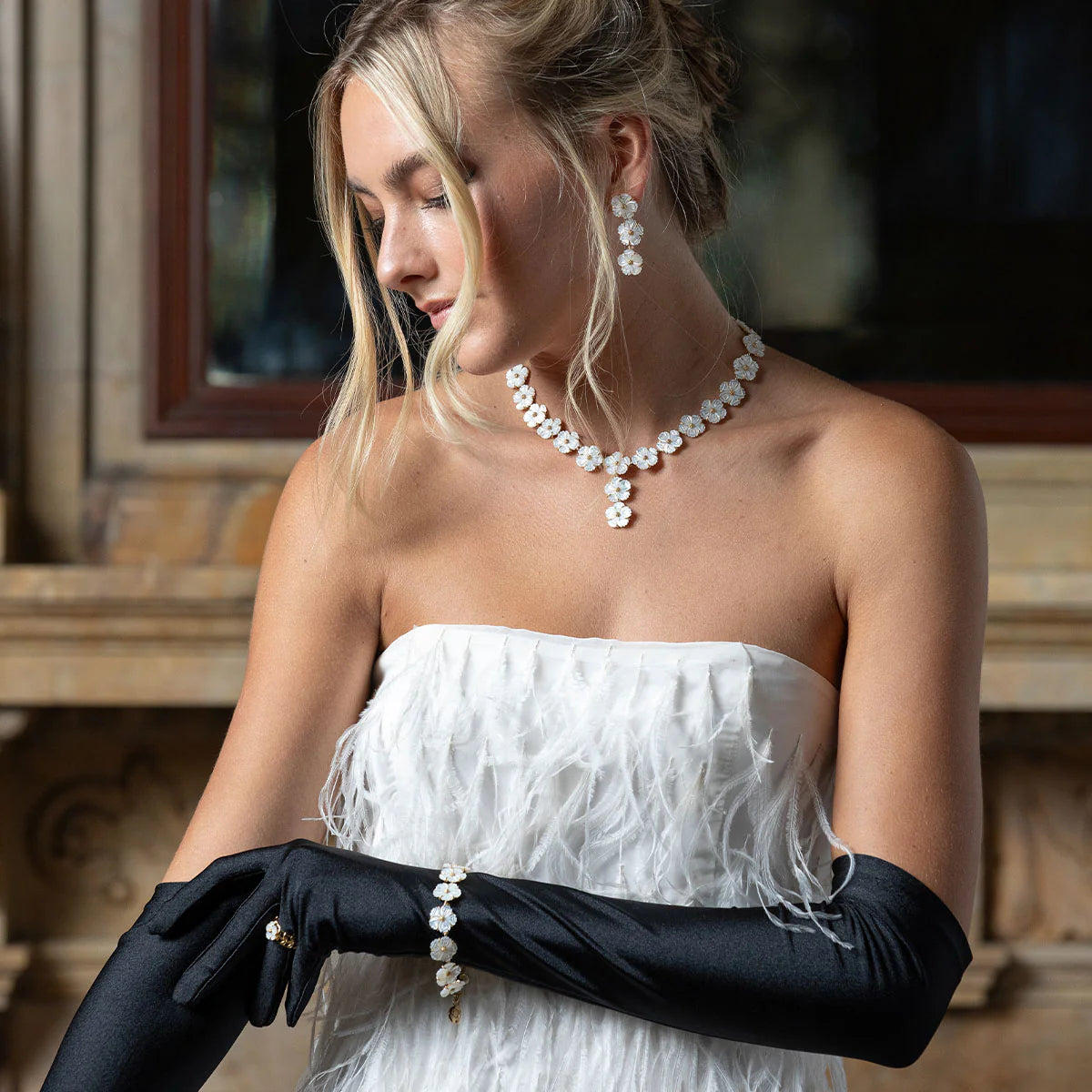 Petite Floral Linear Earrings