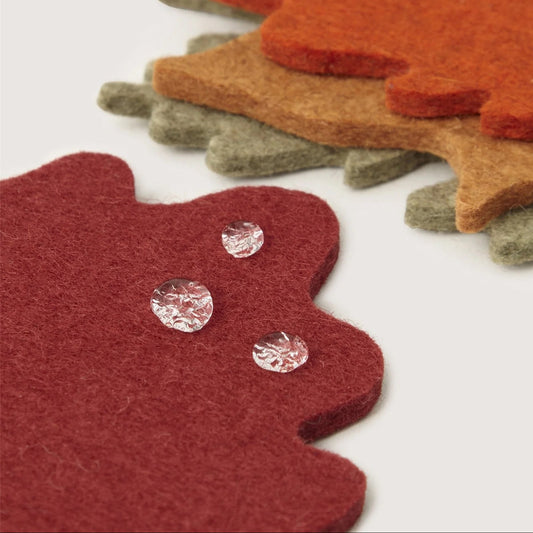 Autumn Leaf Felt Coasters