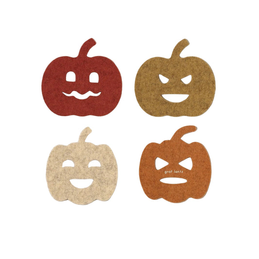 Pumpkin Felt Coasters