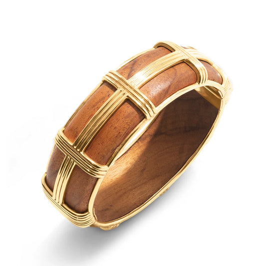 Gaia Hinged Bangle- S/M