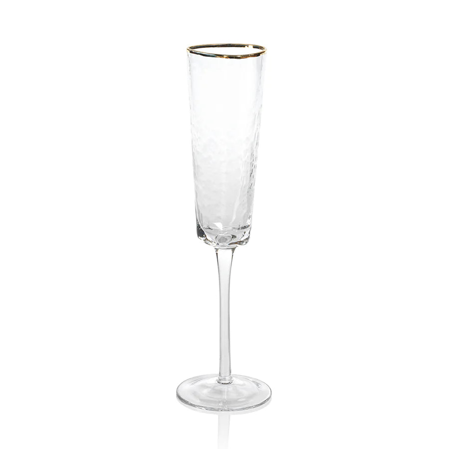 Gold Rimmed Champagne Flute – Set of 4