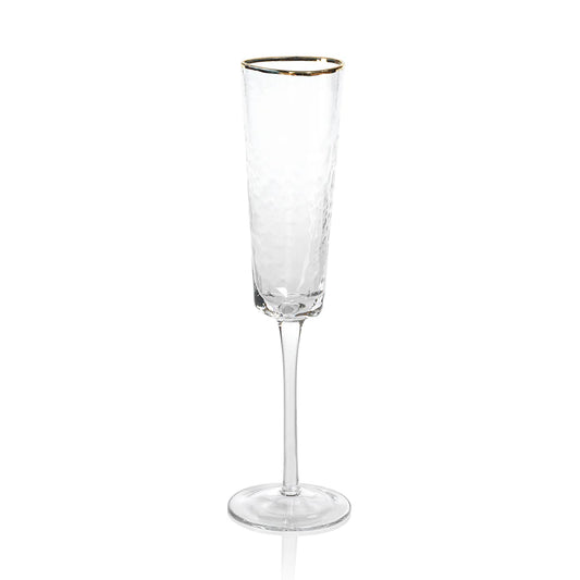 Gold Rimmed Champagne Flute – Set of 4