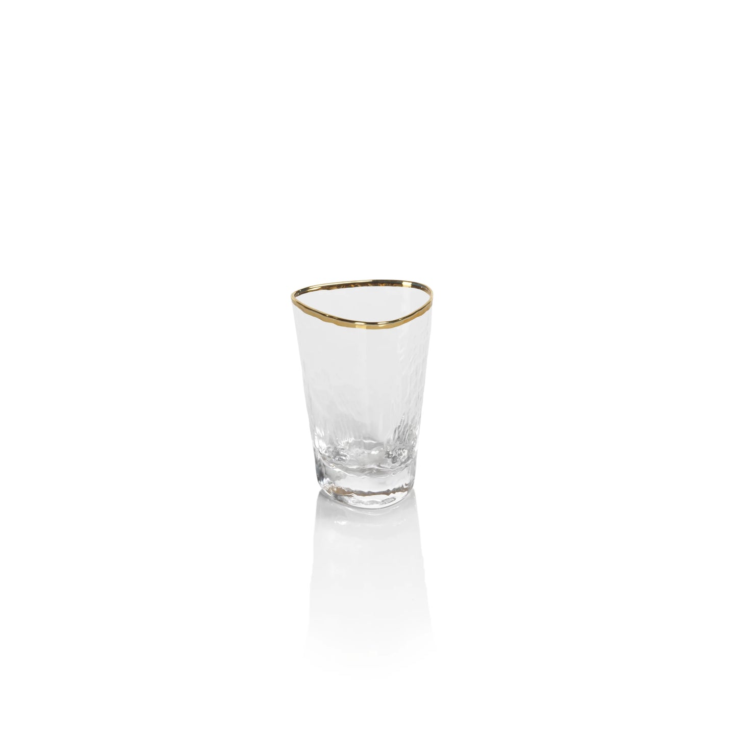 Triangular Gold Rimmed Shot Glasses – Set of 4