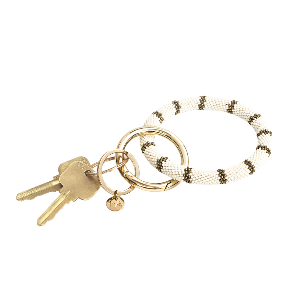 Key Ring-Gold Striped