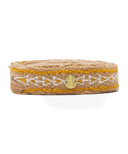 Thin Belt with Fringe - Gold, Tan, Cream